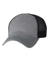 Valucap 3100 Contrast-Stitch Mesh-Back Cap #color_Grey/ Black