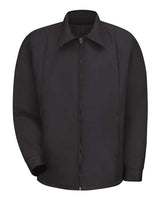 Red Kap JT50 Perma-Lined Panel Jacket #color_Black