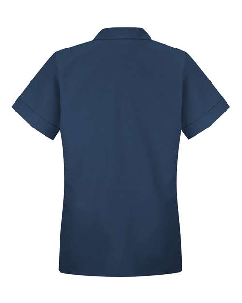 Red Kap TP23 Women's Loose Fit Short Sleeve Button Smock #color_Navy