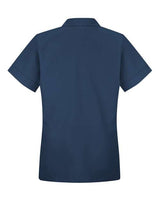 Red Kap TP23 Women's Loose Fit Short Sleeve Button Smock #color_Navy
