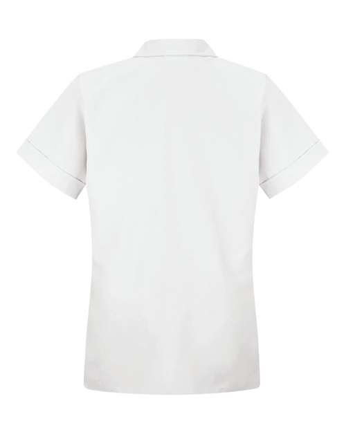 Red Kap TP23 Women's Loose Fit Short Sleeve Button Smock #color_White