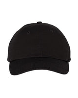 Valucap VC350 Bio-Washed Chino Twill Cap #color_Black