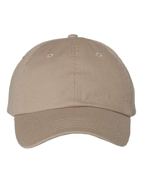 Valucap VC350 Bio-Washed Chino Twill Cap #color_Khaki