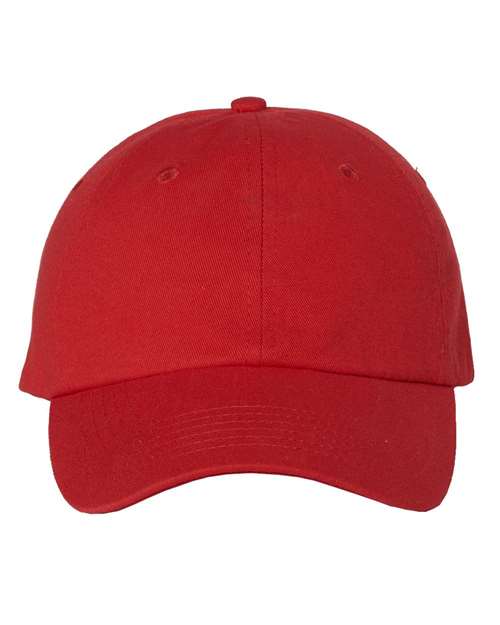 Valucap VC350 Bio-Washed Chino Twill Cap #color_Red