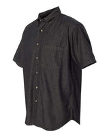 Sierra Pacific 0211 Denim Short Sleeve Shirt #color_Black Denim
