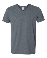 Gildan G64V Adult Softstyle V-Neck T-Shirt #color_DARK HEATHER