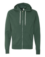 Independent Trading Co. AFX90UNZ Lightweight Full-Zip Hooded Sweatshirt #color_Alpine Green