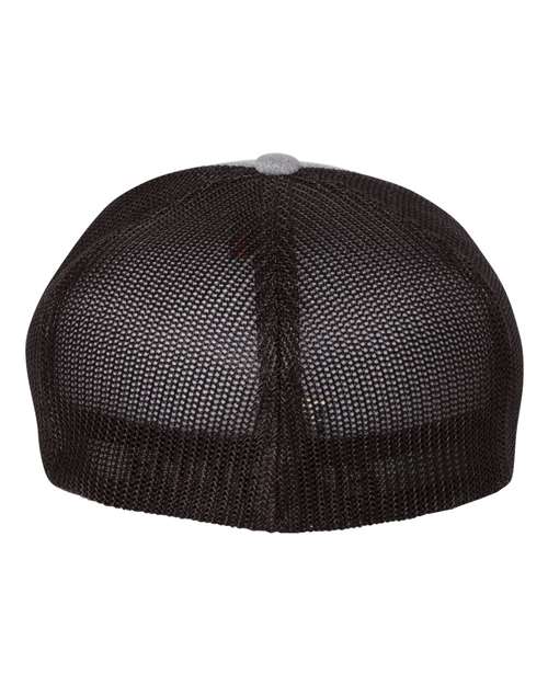 Flexfit Y6311 Adult Poly Mlange Stretch Mesh Cap #color_HEATHER/ BLACK