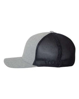Flexfit Y6311 Adult Poly Mlange Stretch Mesh Cap #color_HEATHER/ NAVY