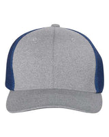Flexfit Y6311 Adult Poly Mlange Stretch Mesh Cap #color_HEATHER/ ROYAL