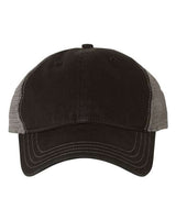 Richardson 111 Garment-Washed Trucker Cap #color_Black/ Charcoal