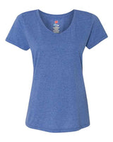 Hanes 42VT Ladies' X-Temp Triblend V-Neck T-Shirt #color_ROYAL TRIBLEND