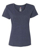 Hanes 42VT Ladies' X-Temp Triblend V-Neck T-Shirt #color_NAVY TRIBLEND