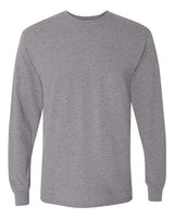 Gildan G840 Adult 50/50 Long-Sleeve T-Shirt #color_GRAPHITE HEATHER