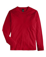 Hanes 498L Adult Nano-T Long-Sleeve T-Shirt #color_DEEP RED