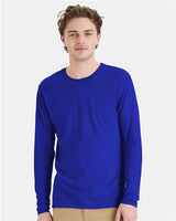 Hanes 498L Adult Nano-T Long-Sleeve T-Shirt #color_DEEP ROYAL