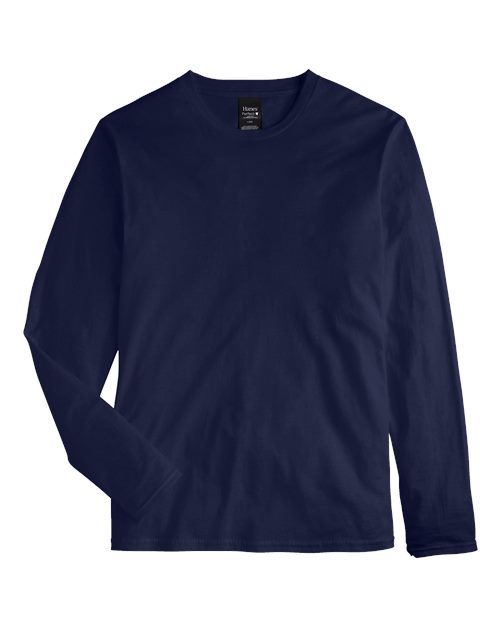 Hanes 498L Adult Nano-T Long-Sleeve T-Shirt #color_NAVY