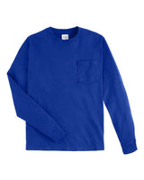 Hanes 5596 Men's Authentic-T Long-Sleeve Pocket T-Shirt #color_DEEP ROYAL