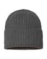 Atlantis Headwear OAK Sustainable Chunky Rib Cuffed Beanie #color_Dark Grey