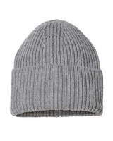 Atlantis Headwear OAK Sustainable Chunky Rib Cuffed Beanie #color_Light Grey Melange