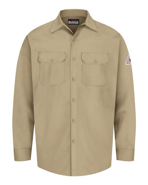 Bulwark SEW2 Flame Resistant Excel Work Shirt #color_Khaki