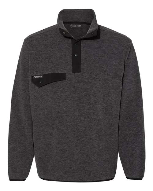 Dri Duck 7352 Men's Denali Fleece Pullover Jacket #color_CHARCOAL