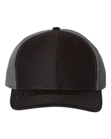 Richardson 312 Twill Back Trucker Cap #color_Black/ Charcoal