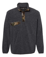 Dri Duck 7352 Men's Denali Fleece Pullover Jacket #color_CHRCL/ RL TREE X
