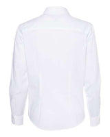 Van Heusen 13V5053 Women's Cotton/Poly Solid Point Collar Shirt #color_White