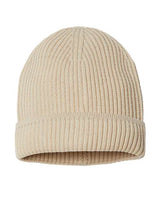 Atlantis Headwear MAPLE Sustainable Finish Edge Cuffed Beanie #color_Light Beige
