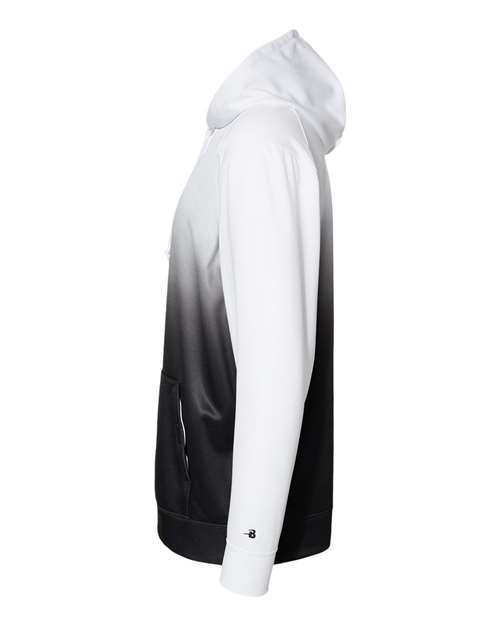 Badger 1403 Ombre Hooded Sweatshirt #color_Black