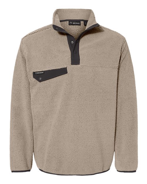 Dri Duck 7355 Men's Brooks Sherpa Fleece Pullover #color_MOSS