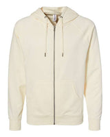 Independent Trading Co. SS1000Z Icon Lightweight Loopback Terry Full-Zip Hooded Sweatshirt #color_Bone