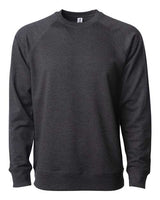 Independent Trading Co. SS1000C Icon Lightweight Loopback Terry Crewneck Sweatshirt #color_Charcoal Heather
