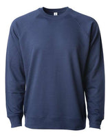 Independent Trading Co. SS1000C Icon Lightweight Loopback Terry Crewneck Sweatshirt #color_Indigo