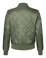 Weatherproof W21752 Women's HeatLast Quilted Packable Bomber #color_Olive Grey