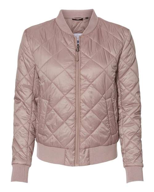 Weatherproof W21752 Women's HeatLast Quilted Packable Bomber #color_Blush