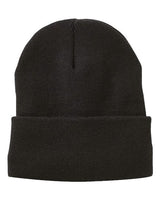 ""Sportsman SP12FL 12" Fleece Lined Cuffed Beanie" #color_Black"