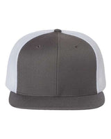 Richardson 511 Wool Blend Flat Bill Trucker Cap #color_Charcoal/ White