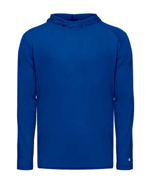 Badger 2905 Youth Tri-Blend Surplice Hooded Long Sleeve T-Shirt #color_Royal