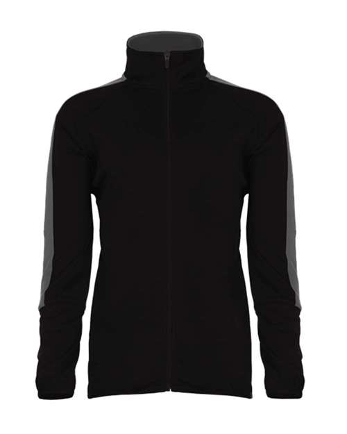 Badger 7921 Women's Blitz Outer-Core Jacket #color_Black/ Graphite