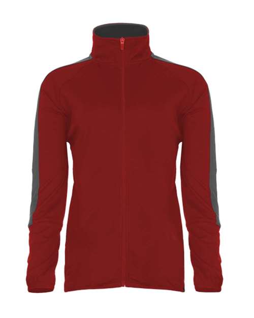 Badger 7921 Women's Blitz Outer-Core Jacket #color_Red/ Graphite