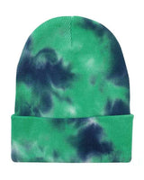 ""Sportsman SP412 12" Tie-Dyed Cuffed Beanie" #color_Ocean"