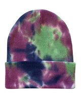 ""Sportsman SP412 12" Tie-Dyed Cuffed Beanie" #color_Purple Passion"