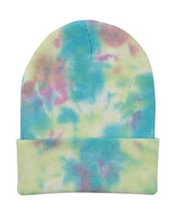 ""Sportsman SP412 12" Tie-Dyed Cuffed Beanie" #color_Raspberry Mist"
