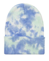 ""Sportsman SP412 12" Tie-Dyed Cuffed Beanie" #color_Sky"
