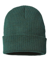 Atlantis Headwear RIO Sustainable Rib Cuffed Beanie #color_Bottle Green