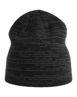 Atlantis Headwear SHINE Sustainable Reflective Beanie #color_Black