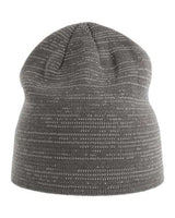 Atlantis Headwear SHINE Sustainable Reflective Beanie #color_Dark Grey