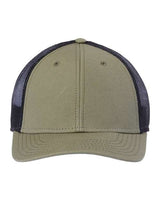 Atlantis Headwear RETH Sustainable Recy Three Trucker Cap #color_Olive/ Black